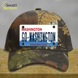 Go Washington Novelty License Plate Hat Cotton / Camoflauge