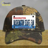 Washington State Fan Novelty License Plate Hat Cotton / Camoflauge