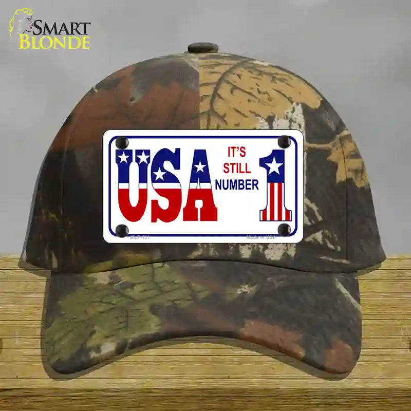 USA Still 1 Novelty License Plate Hat Cotton / Camoflauge