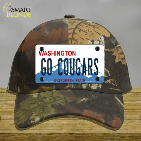 Go Cougars Washington Novelty License Plate Hat Cotton / Camoflauge