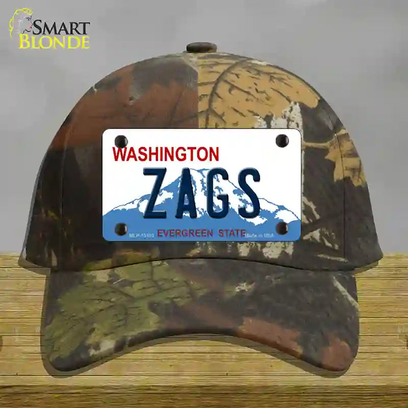 Zags Novelty License Plate Hat Cotton / Camoflauge