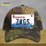 Zags Novelty License Plate Hat Cotton / Camoflauge