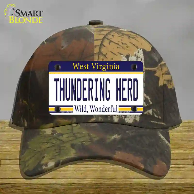 Thundering Herd Novelty License Plate Hat Cotton / Camoflauge