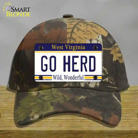 Go Herd Novelty License Plate Hat Cotton / Camoflauge