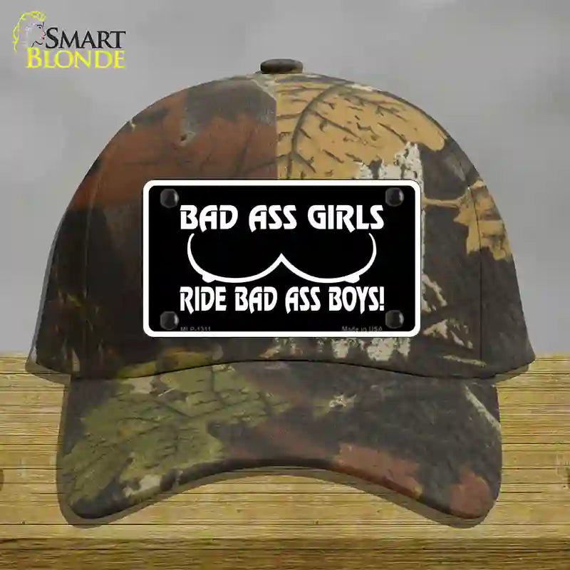 Bad Ass Girls Novelty License Plate Hat Cotton / Camoflauge