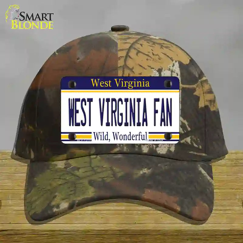 West Virginia Fan Novelty License Plate Hat Cotton / Camoflauge