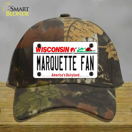 Marquette Fan Novelty License Plate Hat Cotton / Camoflauge