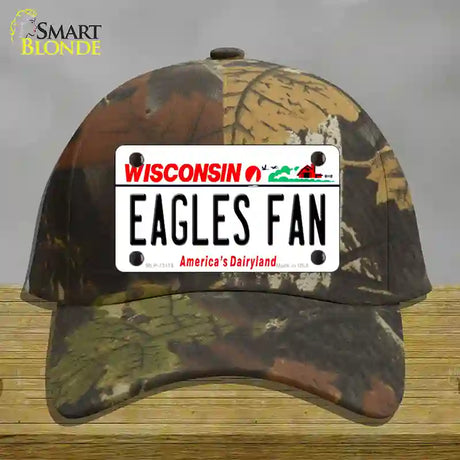 Eagles Fan Wisconsin Novelty License Plate Hat Cotton / Camoflauge