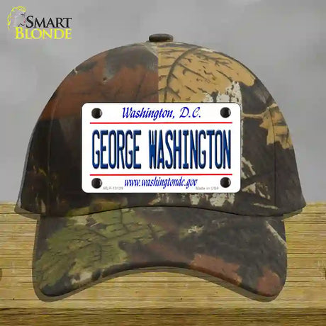 George Washington Novelty License Plate Hat Cotton / Camoflauge