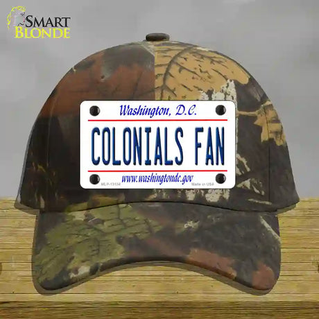 Colonials Fan Novelty License Plate Hat Cotton / Camoflauge