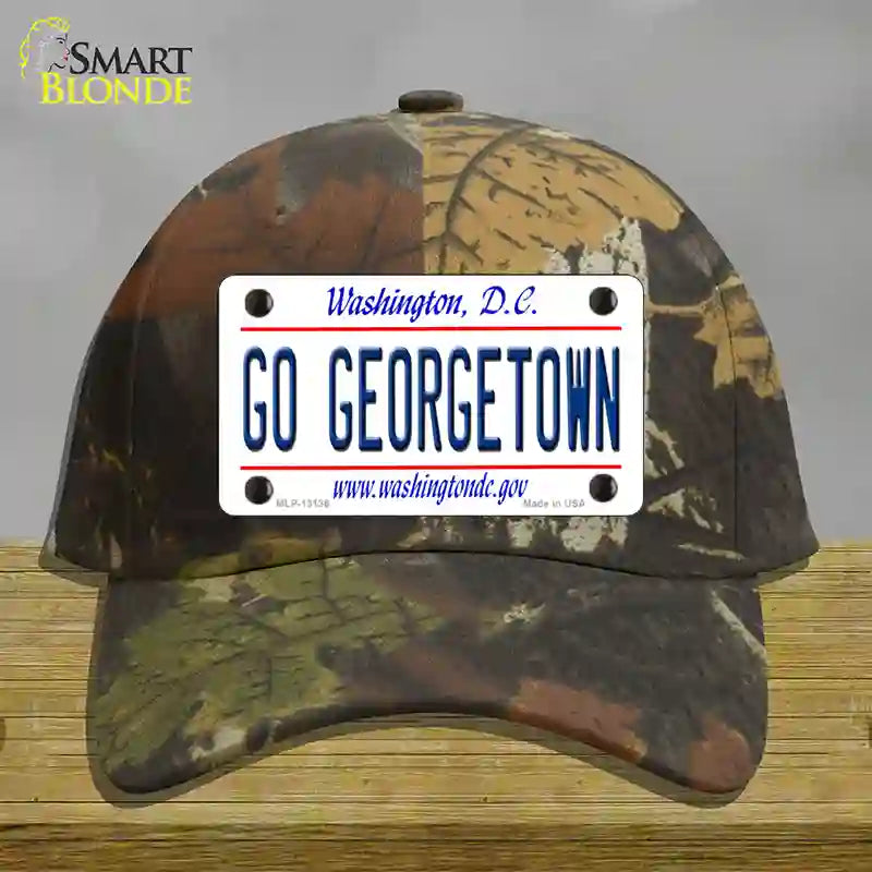 Go Georgetown Novelty License Plate Hat Cotton / Camoflauge