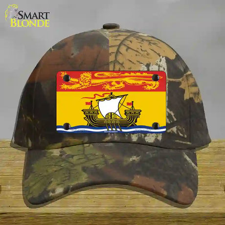 New Brunswick Canada Flag Novelty License Plate Hat Cotton / Camoflauge