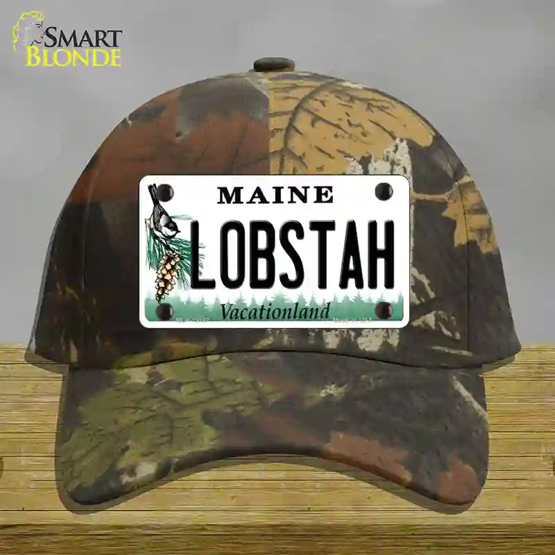 Lobstah Maine Novelty License Plate Hat Cotton / Camoflauge