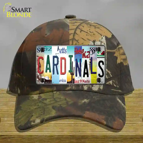 Cardinals Strip Art Novelty License Plate Hat Tag Cotton / Camoflauge