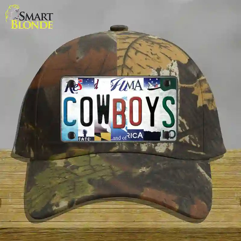 Cowboys Strip Art Novelty License Plate Hat Tag Cotton / Camoflauge