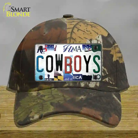 Cowboys Strip Art Novelty License Plate Hat Tag Cotton / Camoflauge