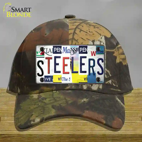 Steelers Strip Art Novelty License Plate Hat Tag Cotton / Camoflauge