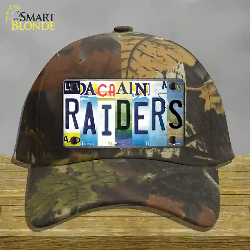 Raiders Strip Art Novelty License Plate Hat Tag Cotton / Camoflauge