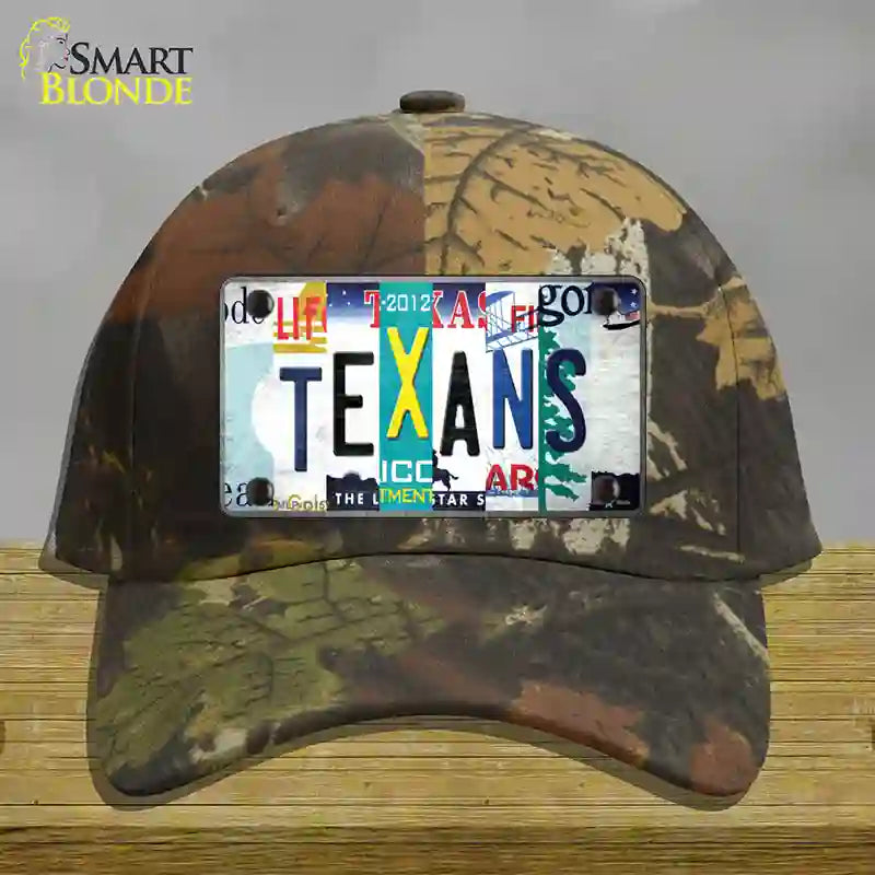 Texans Strip Art Novelty License Plate Hat Tag Cotton / Camoflauge