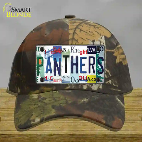 Panthers Strip Art Novelty License Plate Hat Tag Cotton / Camoflauge