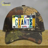 Giants Strip Art Novelty License Plate Hat Tag Cotton / Camoflauge