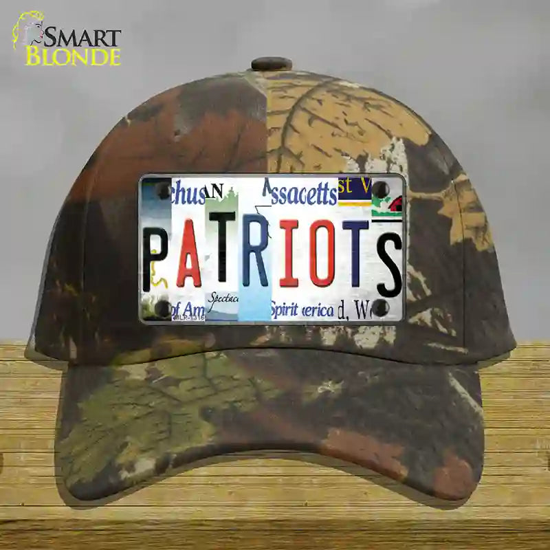 Patriots Strip Art Novelty License Plate Hat Tag Cotton / Camoflauge