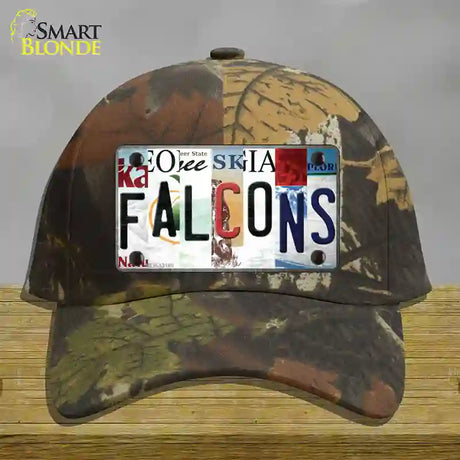 Falcons Strip Art Novelty License Plate Hat Tag Cotton / Camoflauge