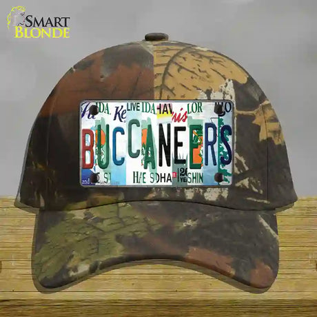 Buccaneers Strip Art Novelty License Plate Hat Tag Cotton / Camoflauge