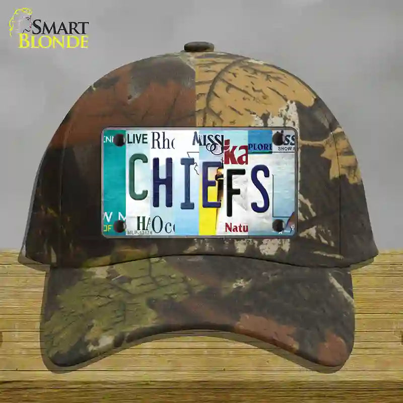 Chiefs Strip Art Novelty License Plate Hat Tag Cotton / Camoflauge