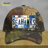 Seahawks Strip Art Novelty License Plate Hat Tag Cotton / Camoflauge