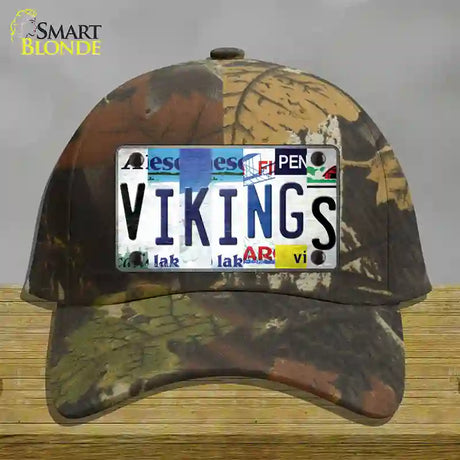 Vikings Strip Art Novelty License Plate Hat Tag Cotton / Camoflauge