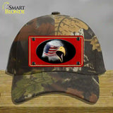 American Flag Eagle Red Novelty License Plate Hat Cotton / Camoflauge