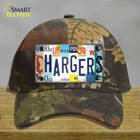 Chargers Strip Art Novelty License Plate Hat Tag Cotton / Camoflauge