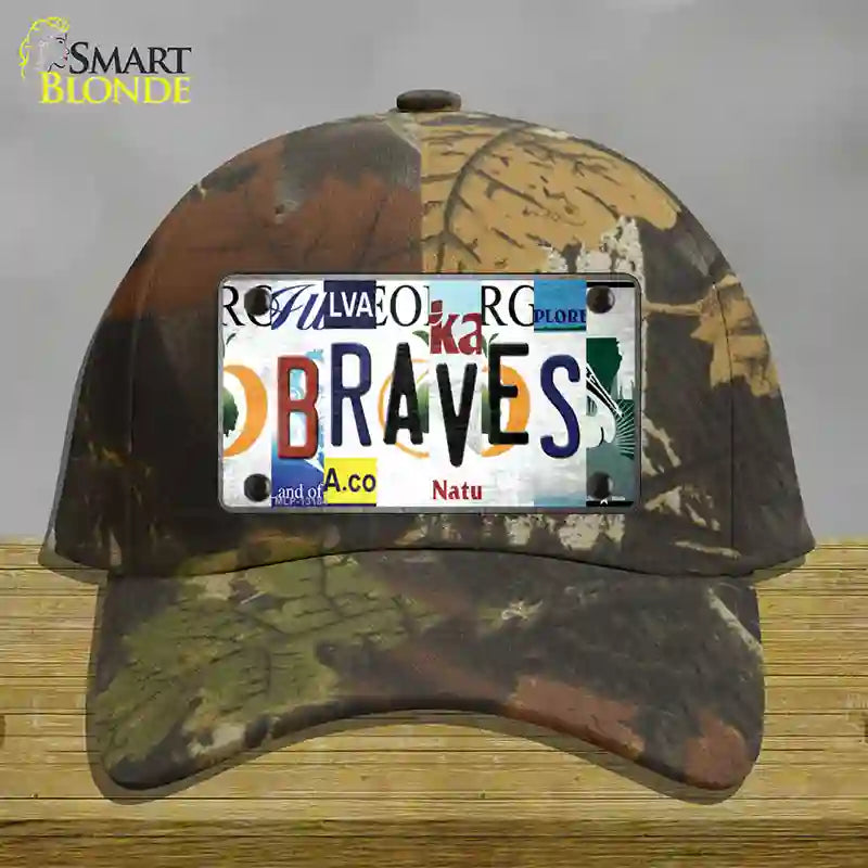 Braves Strip Art Novelty License Plate Hat Tag Cotton / Camoflauge