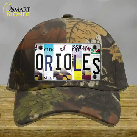 Orioles Strip Art Novelty License Plate Hat Tag Cotton / Camoflauge