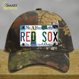 Red Sox Strip Art Novelty License Plate Hat Tag Cotton / Camoflauge