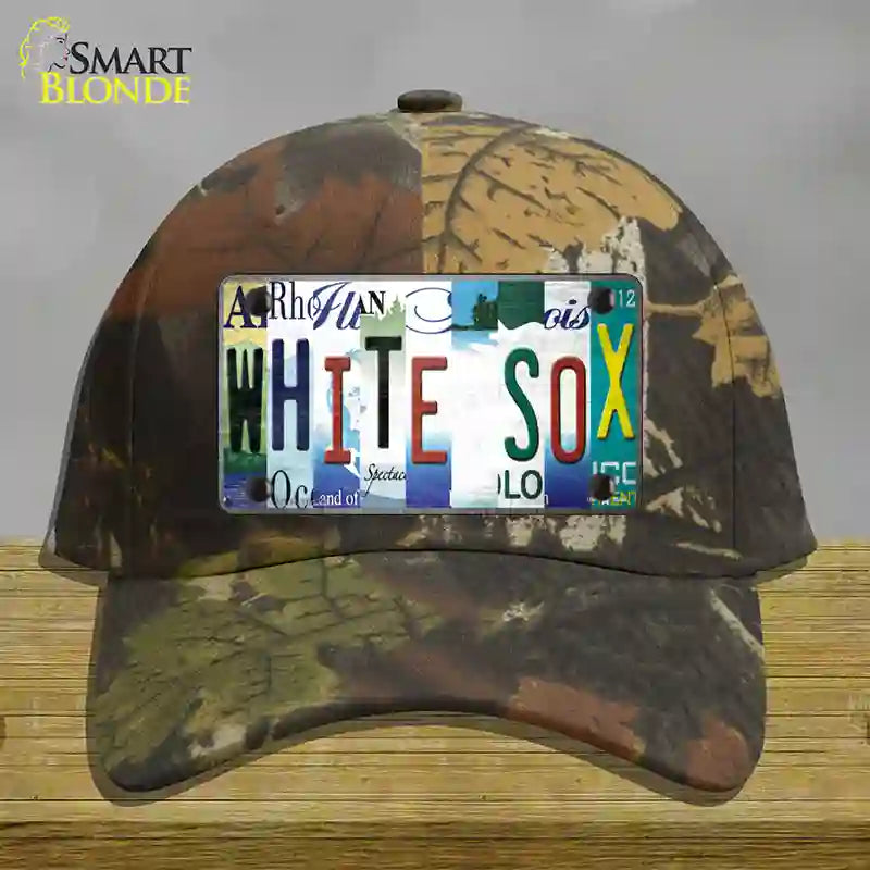 White Sox Strip Art Novelty License Plate Hat Tag Cotton / Camoflauge