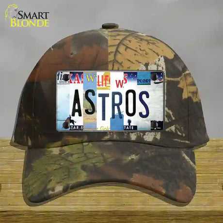 Astros Strip Art Novelty License Plate Hat Tag Cotton / Camoflauge