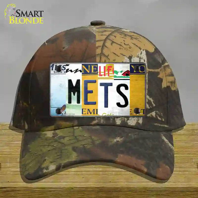 Mets Strip Art Novelty License Plate Hat Tag Cotton / Camoflauge