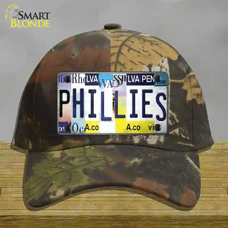 Phillies Strip Art Novelty License Plate Hat Tag Cotton / Camoflauge