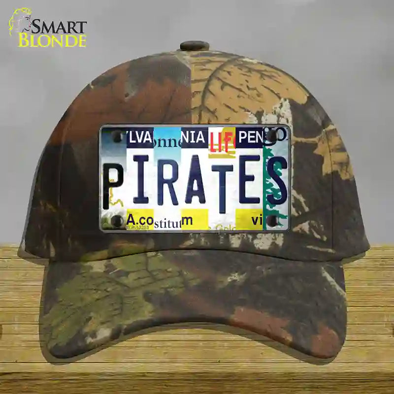 Pirates Strip Art Novelty License Plate Hat Tag Cotton / Camoflauge