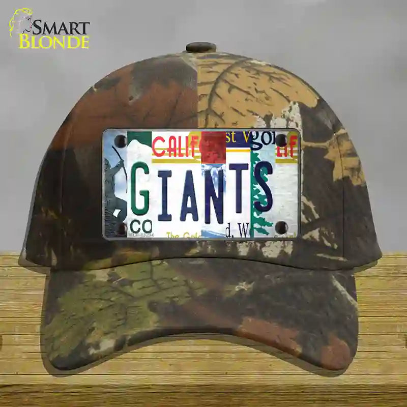 Giants Baseball Strip Art Novelty License Plate Hat Tag Cotton / Camoflauge