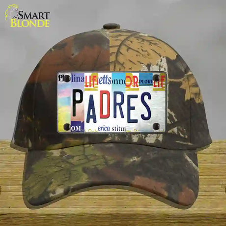 Padres Strip Art Novelty License Plate Hat Tag Cotton / Camoflauge