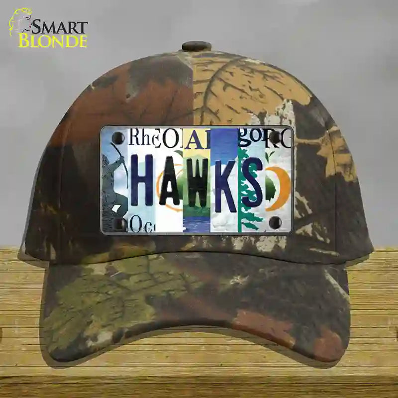 Hawks Strip Art Novelty License Plate Hat Tag Cotton / Camoflauge