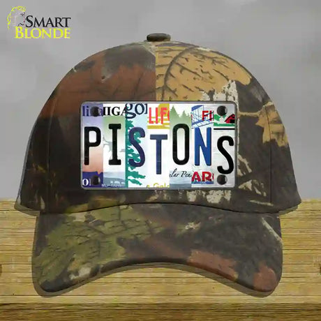 Pistons Strip Art Novelty License Plate Hat Tag Cotton / Camoflauge