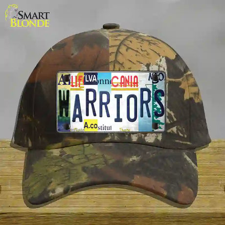 Warriors Strip Art Novelty License Plate Hat Tag Cotton / Camoflauge