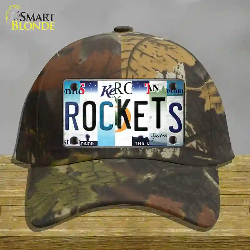 Rockets Strip Art Novelty License Plate Hat Tag Cotton / Camoflauge