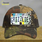 Grizzlies Strip Art Novelty License Plate Hat Tag Cotton / Camoflauge