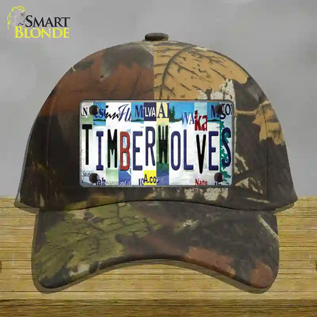 Timberwolves Strip Art Novelty License Plate Hat Tag Cotton / Camoflauge