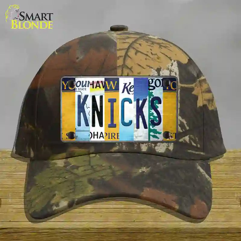 Knicks Strip Art Novelty License Plate Hat Tag Cotton / Camoflauge